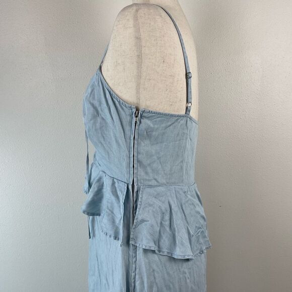 Guess Light Blue Lyocell Midi Dress Size M EUC - Picture 4 of 9